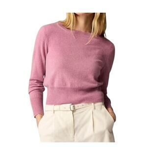 J. Crew Cashmere Shrunken Cropped Crewneck Sweater Pink Lightweight Medium